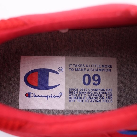 Champion Life Fringe Low Canvass Red Sneakers 9 - Picture 7 of 8